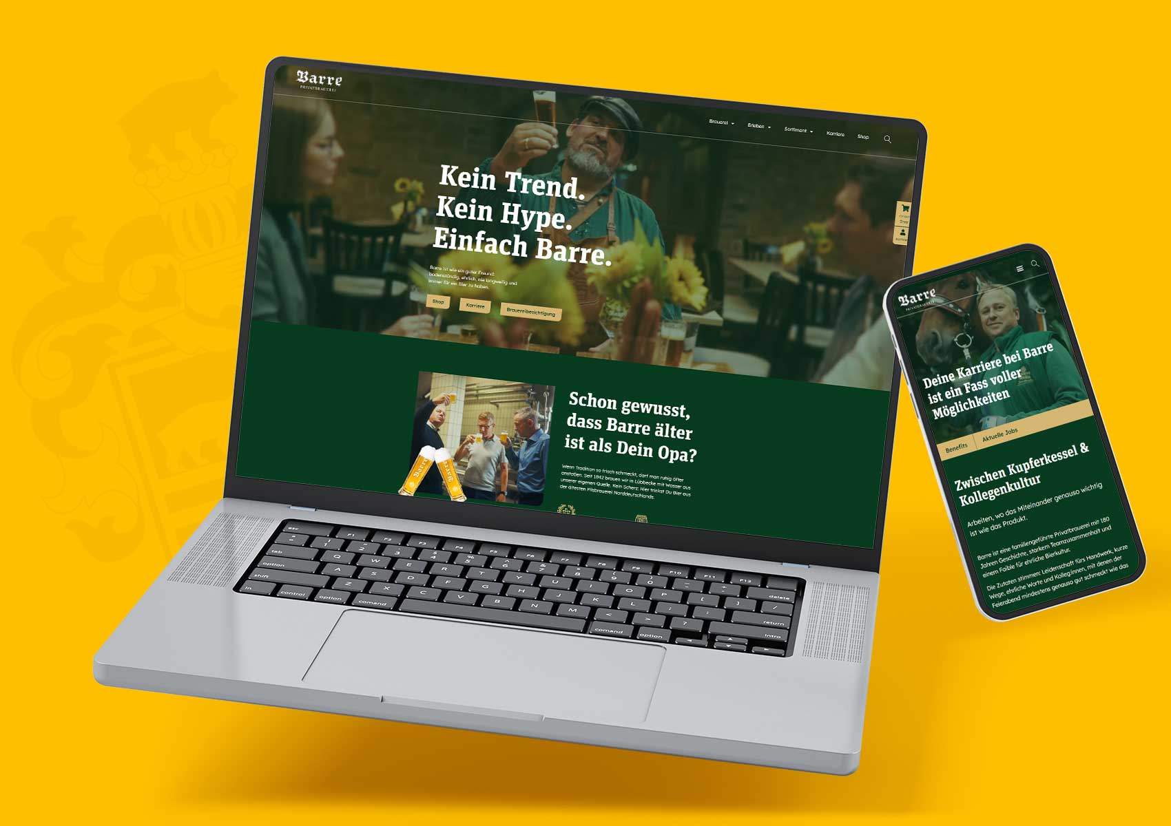 Website Relaunch von K13 Marketing für die Privatbrauerei Barre